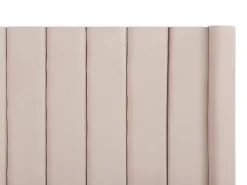 Hot NOYERS Welur Pastelowy róż 180 x 200 cm Łóżka Z Pojemnikiem|Łóżka Wodne