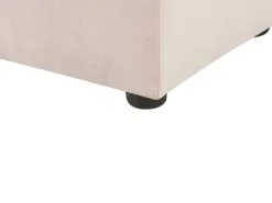 Hot NOYERS Welur Pastelowy róż 180 x 200 cm Łóżka Z Pojemnikiem|Łóżka Wodne