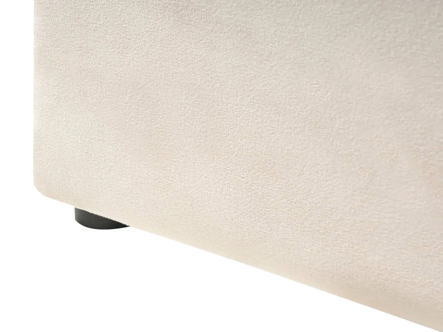 Outlet NOYERS Welur Złamana biel 180 x 200 cm Łóżka Z Pojemnikiem|Łóżka Wodne
