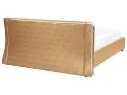 Clearance Skóra naturalna PARIS 140 x 200 cm Złoty Łóżka Wodne|Łóżka Podwójne