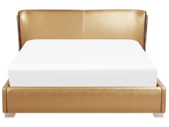 Clearance Skóra naturalna PARIS 140 x 200 cm Złoty Łóżka Wodne|Łóżka Podwójne