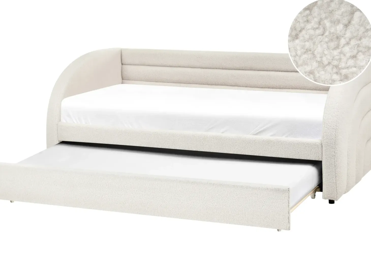 Best Łóżko wysuwane Boucle ALBIAC 90 x 200 cm Dzieci Łóżka Wysuwane I Dzienne|Wszystkie Meble I Akcesoria Dziecięce