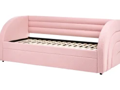Online Łóżko wysuwane Boucle ALBIAC 90 x 200 cm Pastelowy róż Dzieci Łóżka Wysuwane I Dzienne|Wszystkie Meble I Akcesoria Dziecięce