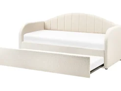 Discount Łóżko wysuwane Boucle EYBURIE 90 x 200 cm Jasno Łóżka Wysuwane I Dzienne|Wszystkie Łóżka