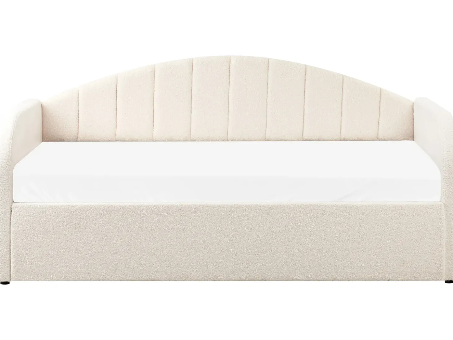 Discount Łóżko wysuwane Boucle EYBURIE 90 x 200 cm Jasno Łóżka Wysuwane I Dzienne|Wszystkie Łóżka