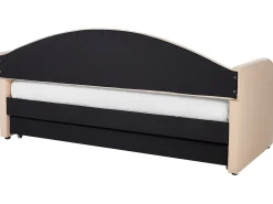 Clearance Łóżko wysuwane Boucle EYBURIE 90 x 200 cm Brzoskwiniowy Łóżka Wysuwane I Dzienne|Wszystkie Łóżka