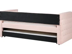 Online Łóżko wysuwane Boucle GASSIN 90 x 200 cm Pastelowy róż Dzieci Łóżka Wysuwane I Dzienne|Wszystkie Meble I Akcesoria Dziecięce