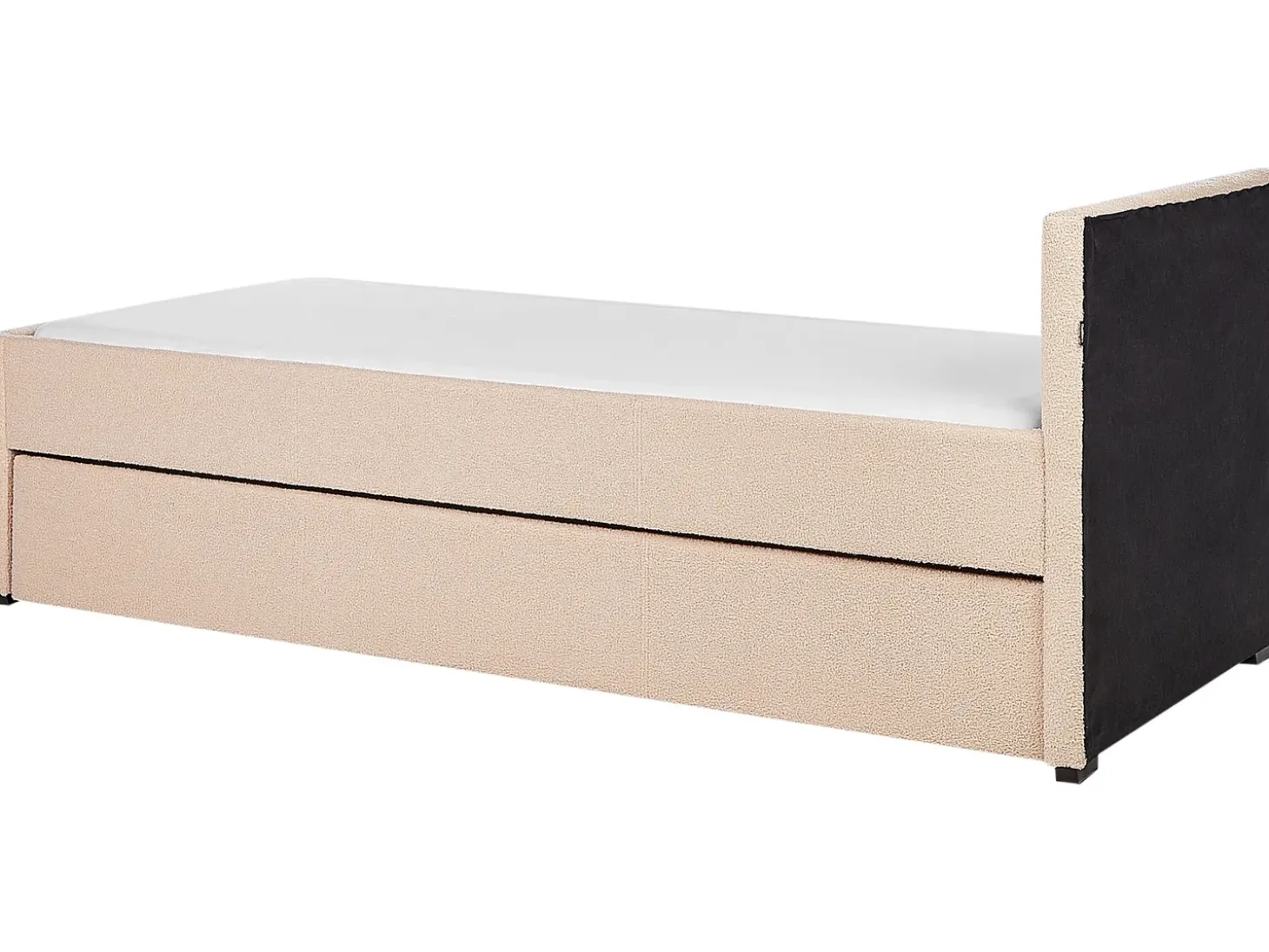 Online Łóżko wysuwane Boucle MARMANDE 80 x 200 cm Brzoskwiniowy Łóżka Wysuwane I Dzienne|Wszystkie Łóżka