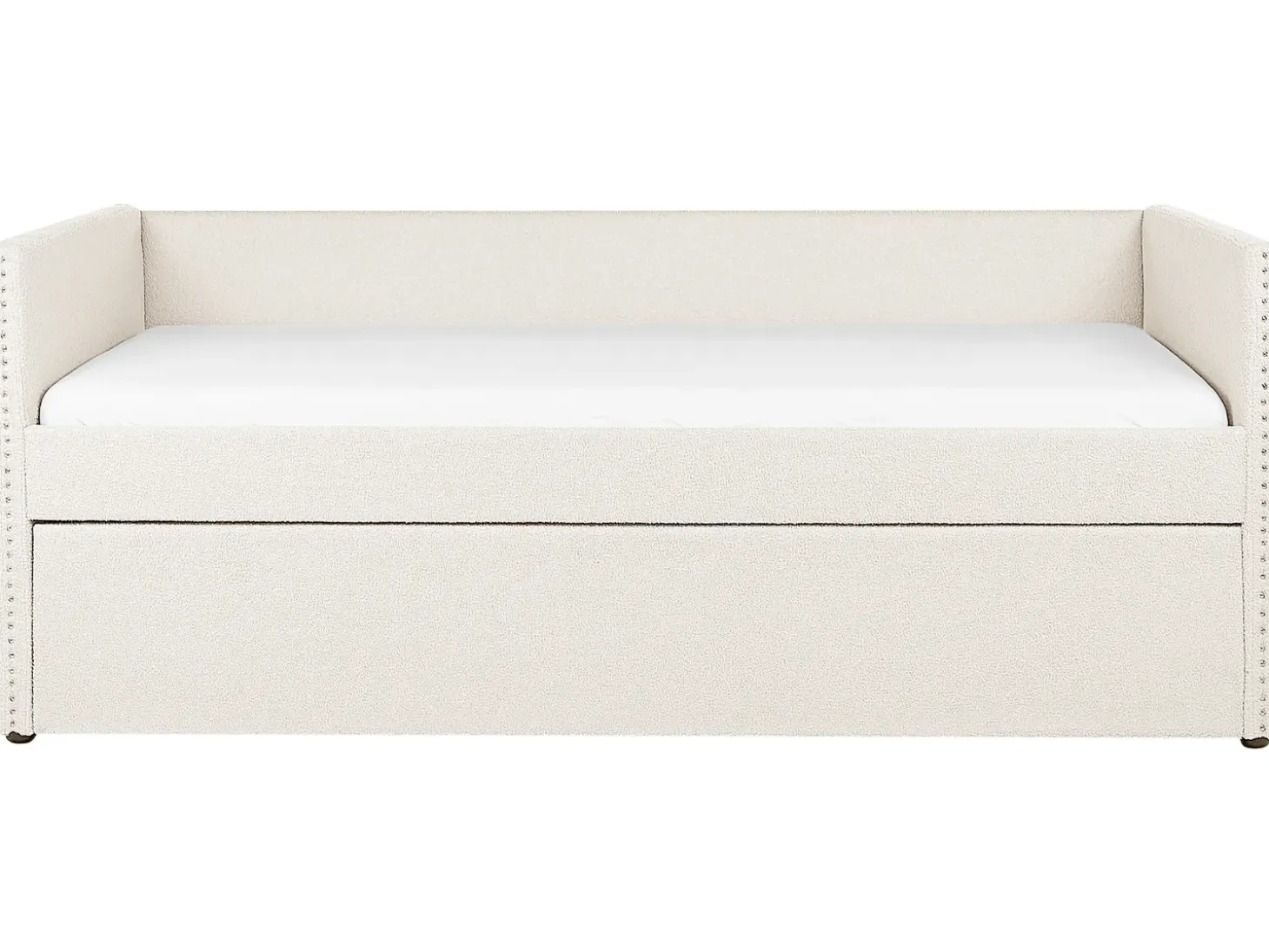 Sale Łóżko wysuwane Boucle TROYES 90 x 200 cm Jasno Łóżka Wysuwane I Dzienne|Wszystkie Łóżka