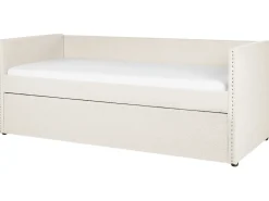 Sale Łóżko wysuwane Boucle TROYES 90 x 200 cm Jasno Łóżka Wysuwane I Dzienne|Wszystkie Łóżka