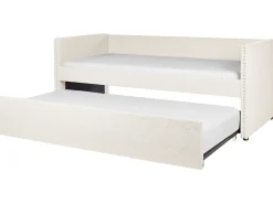 Sale Łóżko wysuwane Boucle TROYES 90 x 200 cm Jasno Łóżka Wysuwane I Dzienne|Wszystkie Łóżka