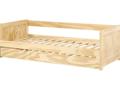 Online Łóżko wysuwane Drewno sosnowe GRAVELINES 90 x 200 cm Jasno Dzieci Łóżka Wysuwane I Dzienne|Łóżka Drewniane