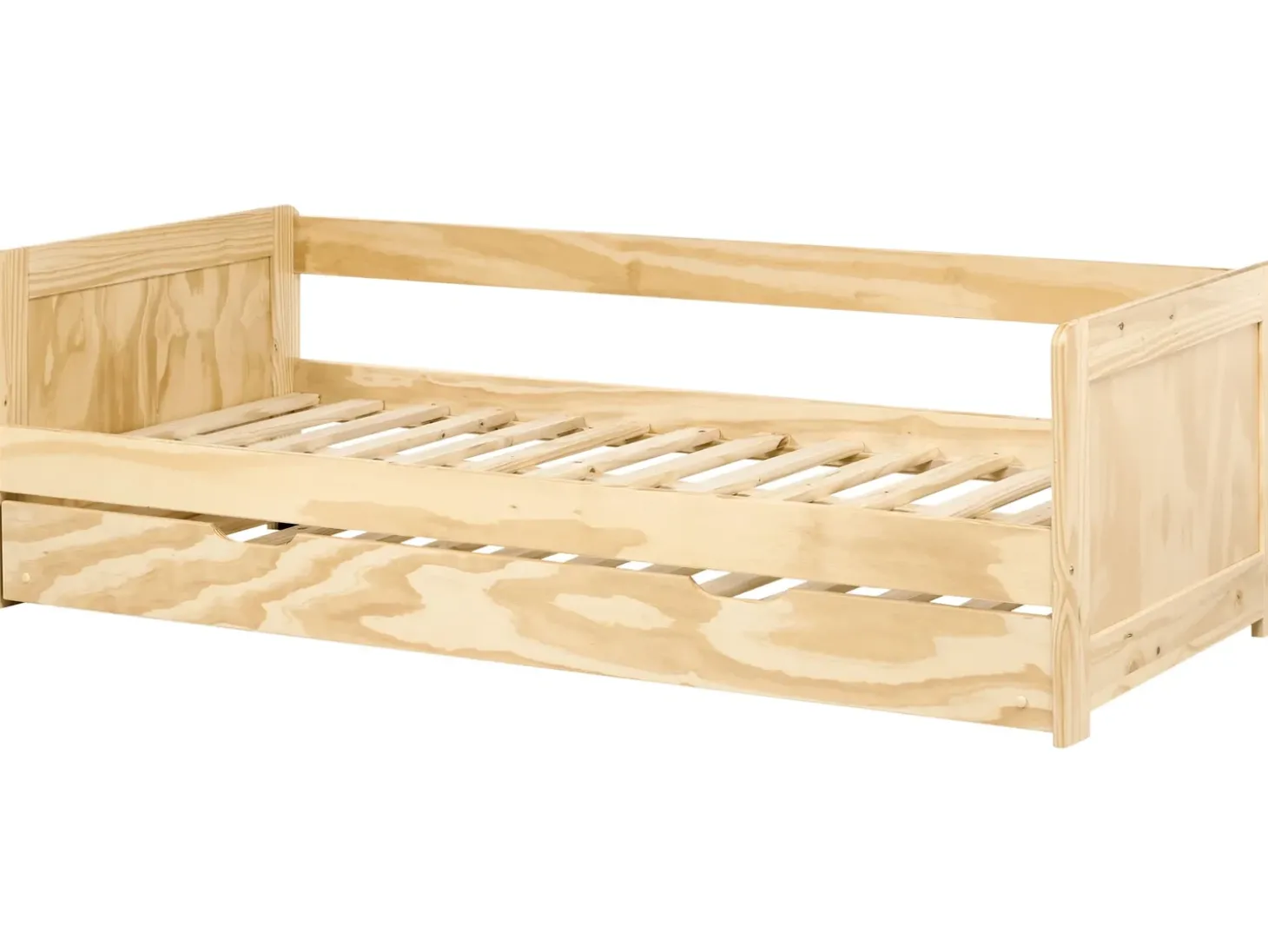 Online Łóżko wysuwane Drewno sosnowe GRAVELINES 90 x 200 cm Jasno Dzieci Łóżka Wysuwane I Dzienne|Łóżka Drewniane