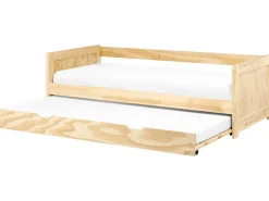 Online Łóżko wysuwane Drewno sosnowe GRAVELINES 90 x 200 cm Jasno Dzieci Łóżka Wysuwane I Dzienne|Łóżka Drewniane