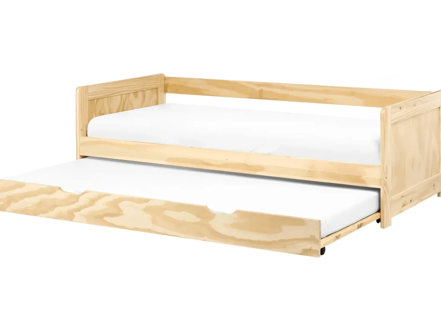 Online Łóżko wysuwane Drewno sosnowe GRAVELINES 90 x 200 cm Jasno Dzieci Łóżka Wysuwane I Dzienne|Łóżka Drewniane