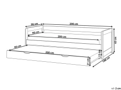 Online Łóżko wysuwane Drewno sosnowe GRAVELINES 90 x 200 cm Jasno Dzieci Łóżka Wysuwane I Dzienne|Łóżka Drewniane
