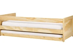 Online Łóżko wysuwane Drewno sosnowe GRAVELINES 90 x 200 cm Jasno Dzieci Łóżka Wysuwane I Dzienne|Łóżka Drewniane