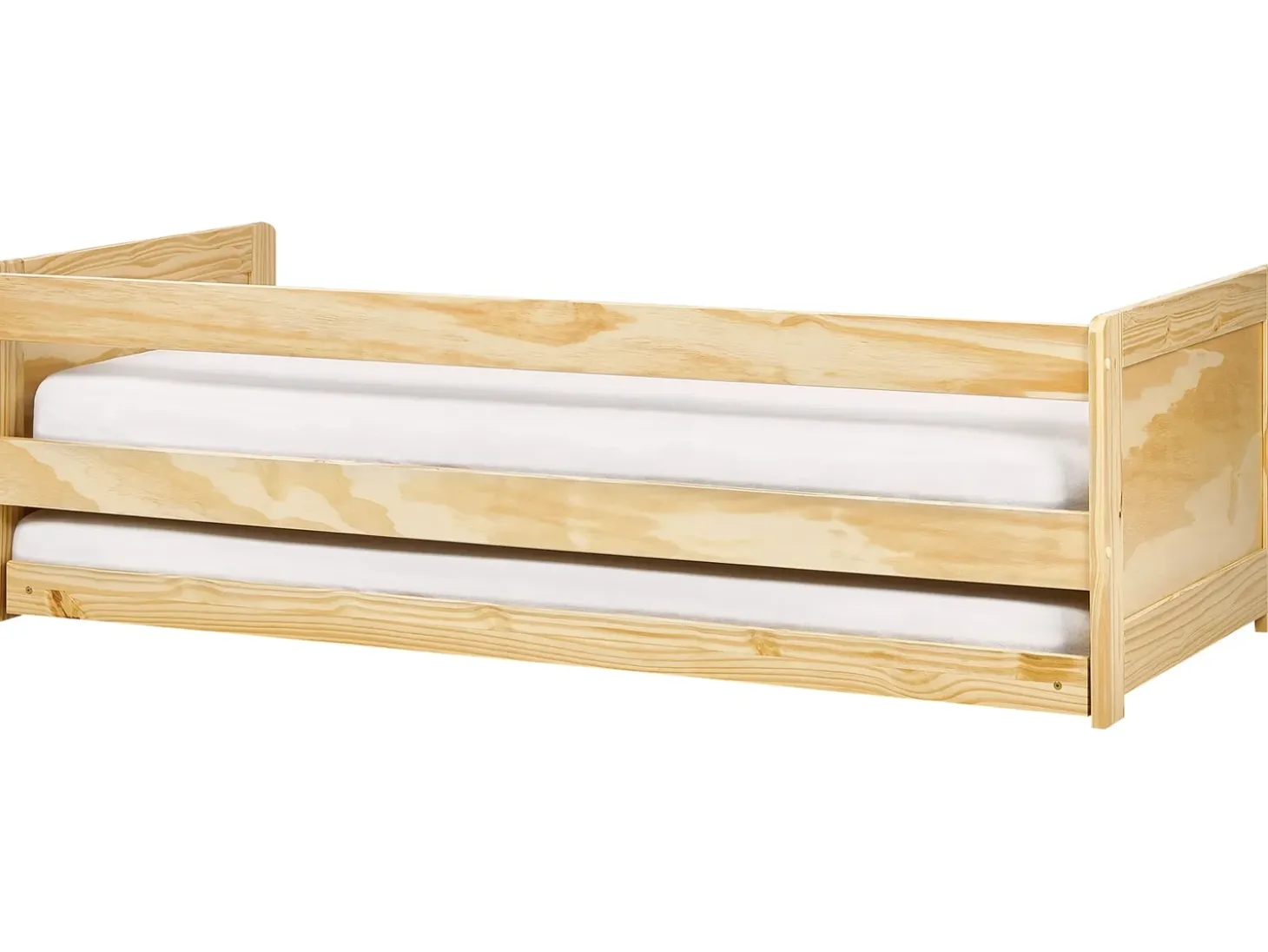 Online Łóżko wysuwane Drewno sosnowe GRAVELINES 90 x 200 cm Jasno Dzieci Łóżka Wysuwane I Dzienne|Łóżka Drewniane