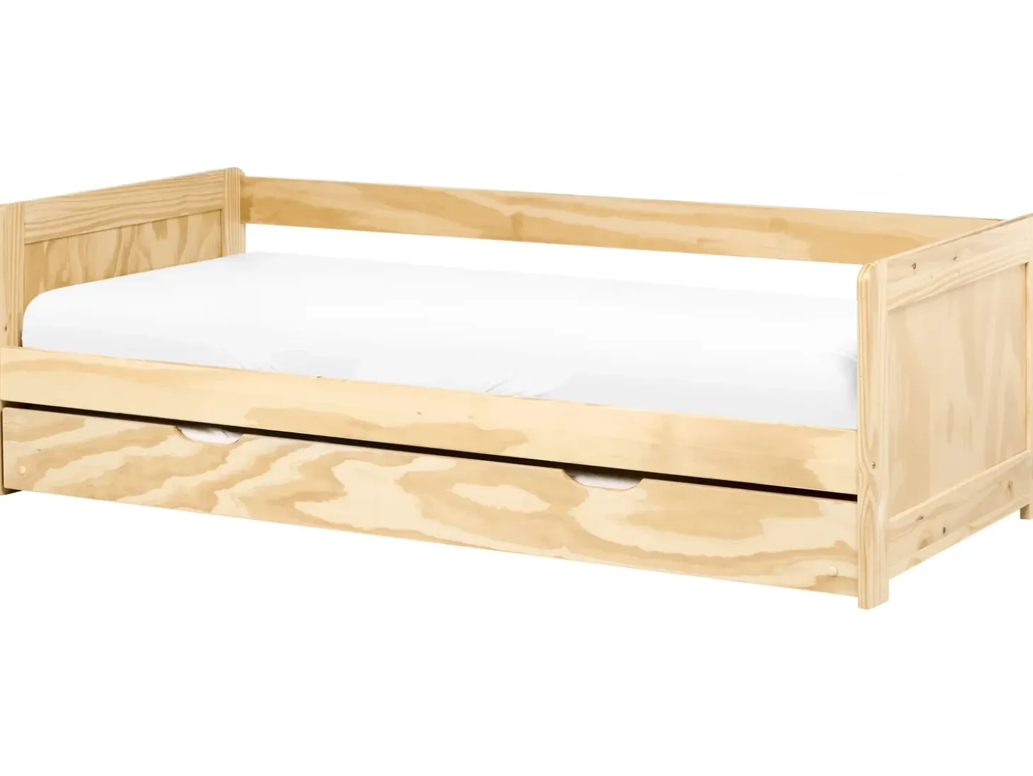 Online Łóżko wysuwane Drewno sosnowe GRAVELINES 90 x 200 cm Jasno Dzieci Łóżka Wysuwane I Dzienne|Łóżka Drewniane