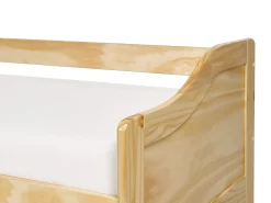 Online Łóżko wysuwane Drewno sosnowe LUNERAY 90 x 200 cm Jasno Dzieci Łóżka Wysuwane I Dzienne|Łóżka Drewniane