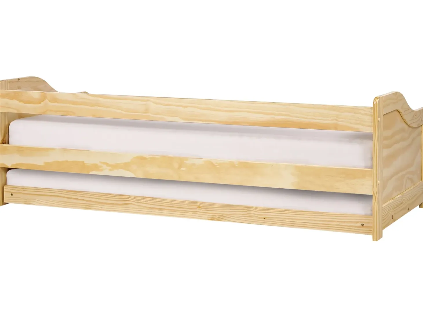 Online Łóżko wysuwane Drewno sosnowe LUNERAY 90 x 200 cm Jasno Dzieci Łóżka Wysuwane I Dzienne|Łóżka Drewniane