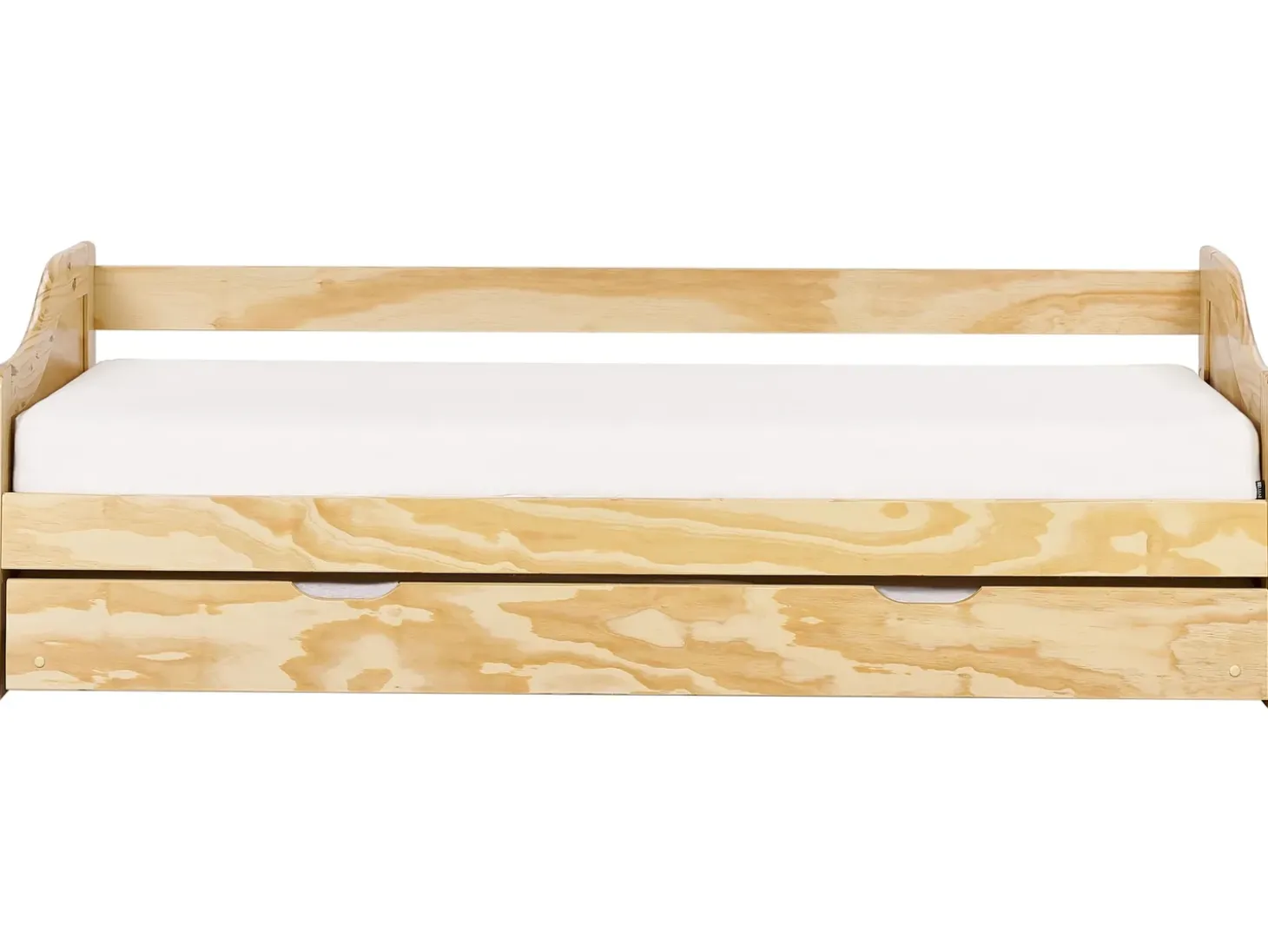 Online Łóżko wysuwane Drewno sosnowe LUNERAY 90 x 200 cm Jasno Dzieci Łóżka Wysuwane I Dzienne|Łóżka Drewniane