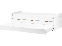 New Łóżko wysuwane Drewno sosnowe PETIVILLE 90 x 200 cm Dzieci Łóżka Wysuwane I Dzienne|Łóżka Drewniane