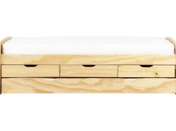 Best Łóżko wysuwane Drewno sosnowe PETIVILLE 90 x 200 cm Jasno Dzieci Łóżka Wysuwane I Dzienne|Łóżka Drewniane