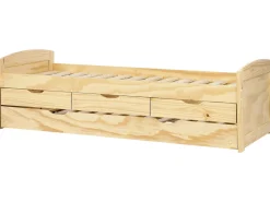 Best Łóżko wysuwane Drewno sosnowe PETIVILLE 90 x 200 cm Jasno Dzieci Łóżka Wysuwane I Dzienne|Łóżka Drewniane
