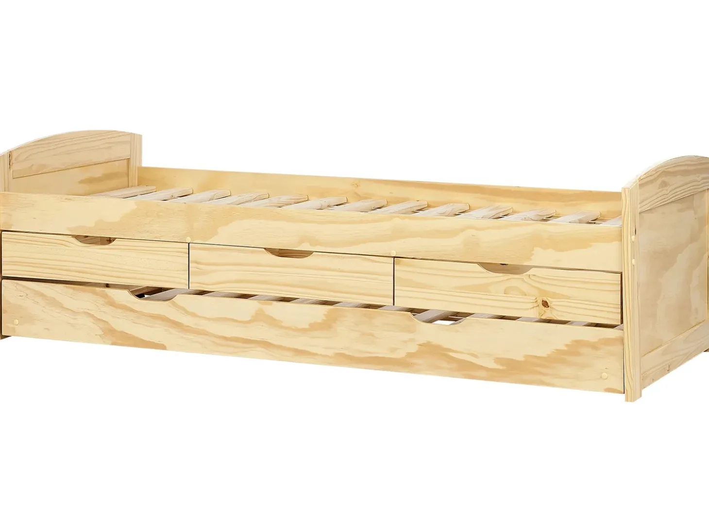 Best Łóżko wysuwane Drewno sosnowe PETIVILLE 90 x 200 cm Jasno Dzieci Łóżka Wysuwane I Dzienne|Łóżka Drewniane