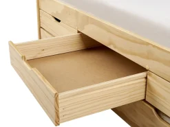 Best Łóżko wysuwane Drewno sosnowe PETIVILLE 90 x 200 cm Jasno Dzieci Łóżka Wysuwane I Dzienne|Łóżka Drewniane