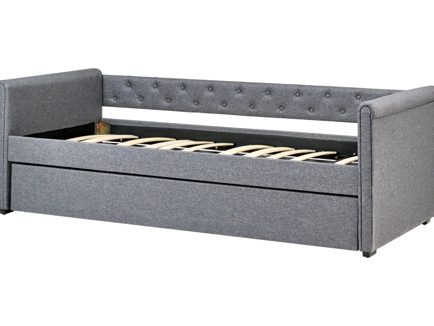 Best Łóżko wysuwane LIBOURNE 90 x 200 cm Ciemno Łóżka Wysuwane I Dzienne|Wszystkie Łóżka