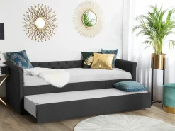Online Łóżko wysuwane LIBOURNE 80 x 200 cm Ciemno Łóżka Wysuwane I Dzienne|Wszystkie Łóżka