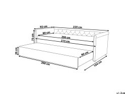 Outlet Łóżko wysuwane LIBOURNE 80 x 200 cm Jasno Łóżka Wysuwane I Dzienne|Wszystkie Łóżka