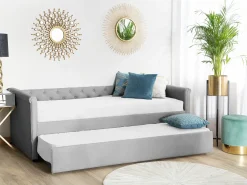 Outlet Łóżko wysuwane LIBOURNE 80 x 200 cm Jasno Łóżka Wysuwane I Dzienne|Wszystkie Łóżka