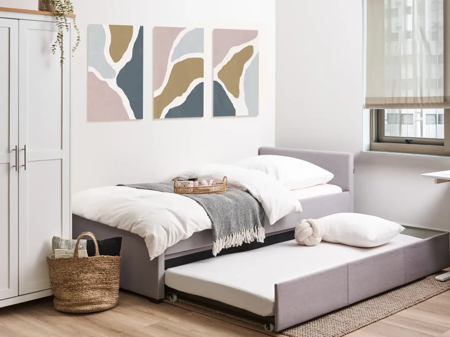 Online Łóżko wysuwane MARMANDE 90 x 200 cm Jasno Łóżka Wysuwane I Dzienne|Wszystkie Łóżka
