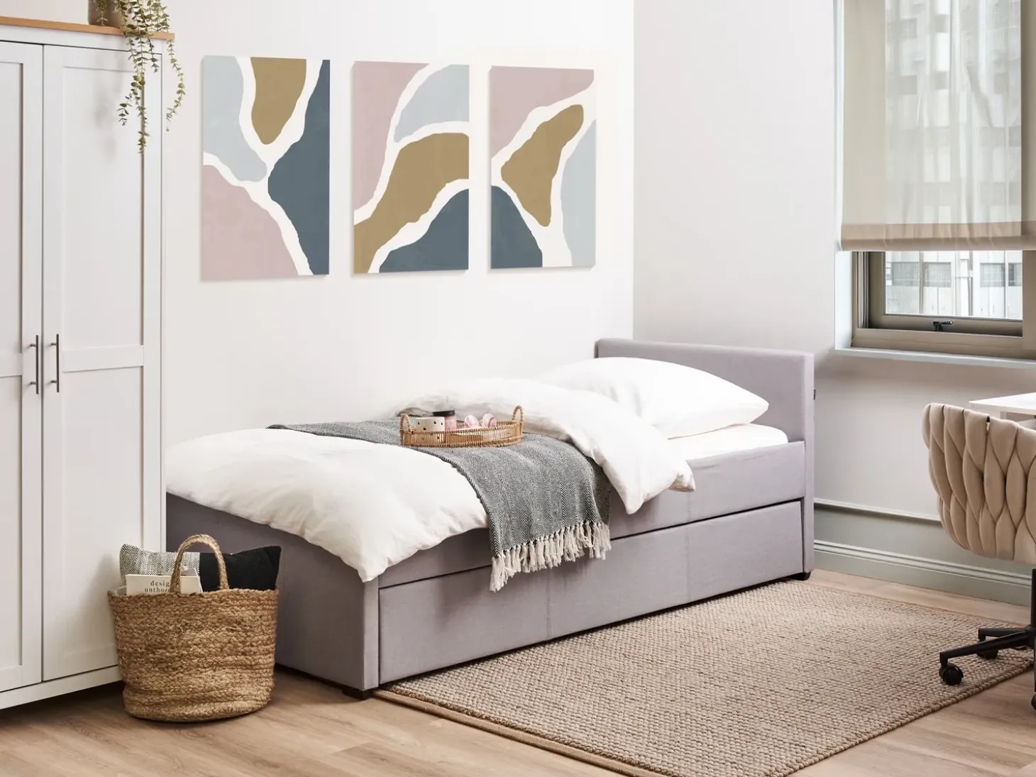 Online Łóżko wysuwane MARMANDE 90 x 200 cm Jasno Łóżka Wysuwane I Dzienne|Wszystkie Łóżka