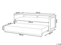 Discount Łóżko wysuwane Sztruks MIMIZAN 90 x 200 cm Dzieci Łóżka Wysuwane I Dzienne|Wszystkie Meble I Akcesoria Dziecięce