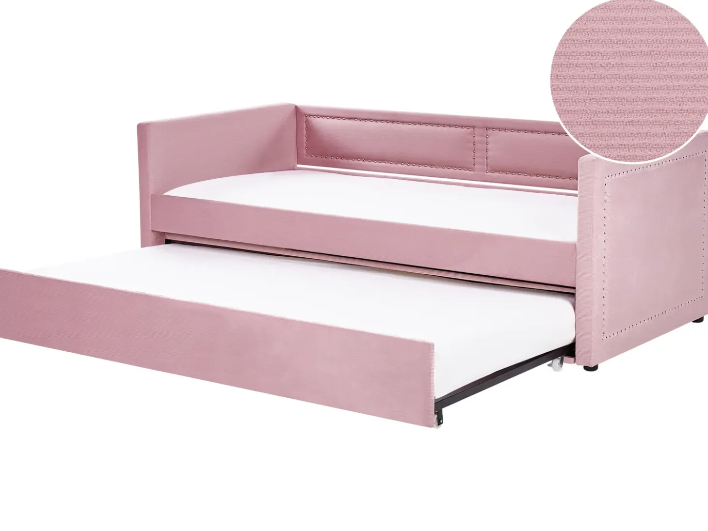 Discount Łóżko wysuwane Sztruks MIMIZAN 90 x 200 cm Dzieci Łóżka Wysuwane I Dzienne|Wszystkie Meble I Akcesoria Dziecięce