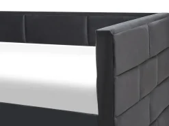 New Łóżko wysuwane Welur CHAVONNE 90 x 200 cm Łóżka Wysuwane I Dzienne|Wszystkie Łóżka