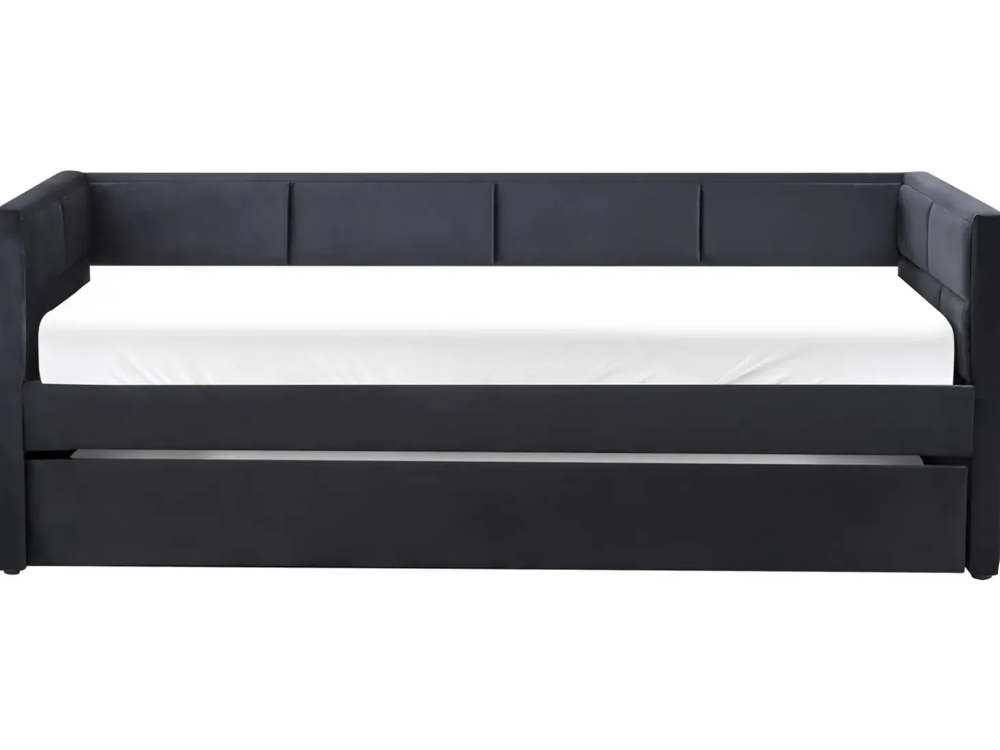 New Łóżko wysuwane Welur CHAVONNE 90 x 200 cm Łóżka Wysuwane I Dzienne|Wszystkie Łóżka
