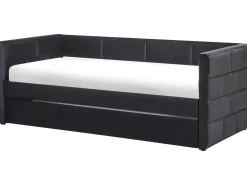 New Łóżko wysuwane Welur CHAVONNE 90 x 200 cm Łóżka Wysuwane I Dzienne|Wszystkie Łóżka