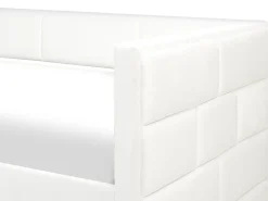 New Łóżko wysuwane Welur CHAVONNE 90 x 200 cm Złamana biel Łóżka Wysuwane I Dzienne|Wszystkie Łóżka