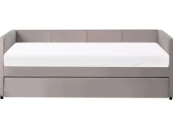 Discount Łóżko wysuwane Welur CHAVONNE 90 x 200 cm Jasno Dzieci Łóżka Wysuwane I Dzienne|Wszystkie Meble I Akcesoria Dziecięce