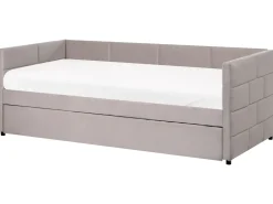 Discount Łóżko wysuwane Welur CHAVONNE 90 x 200 cm Jasno Dzieci Łóżka Wysuwane I Dzienne|Wszystkie Meble I Akcesoria Dziecięce