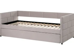 Discount Łóżko wysuwane Welur CHAVONNE 90 x 200 cm Jasno Dzieci Łóżka Wysuwane I Dzienne|Wszystkie Meble I Akcesoria Dziecięce