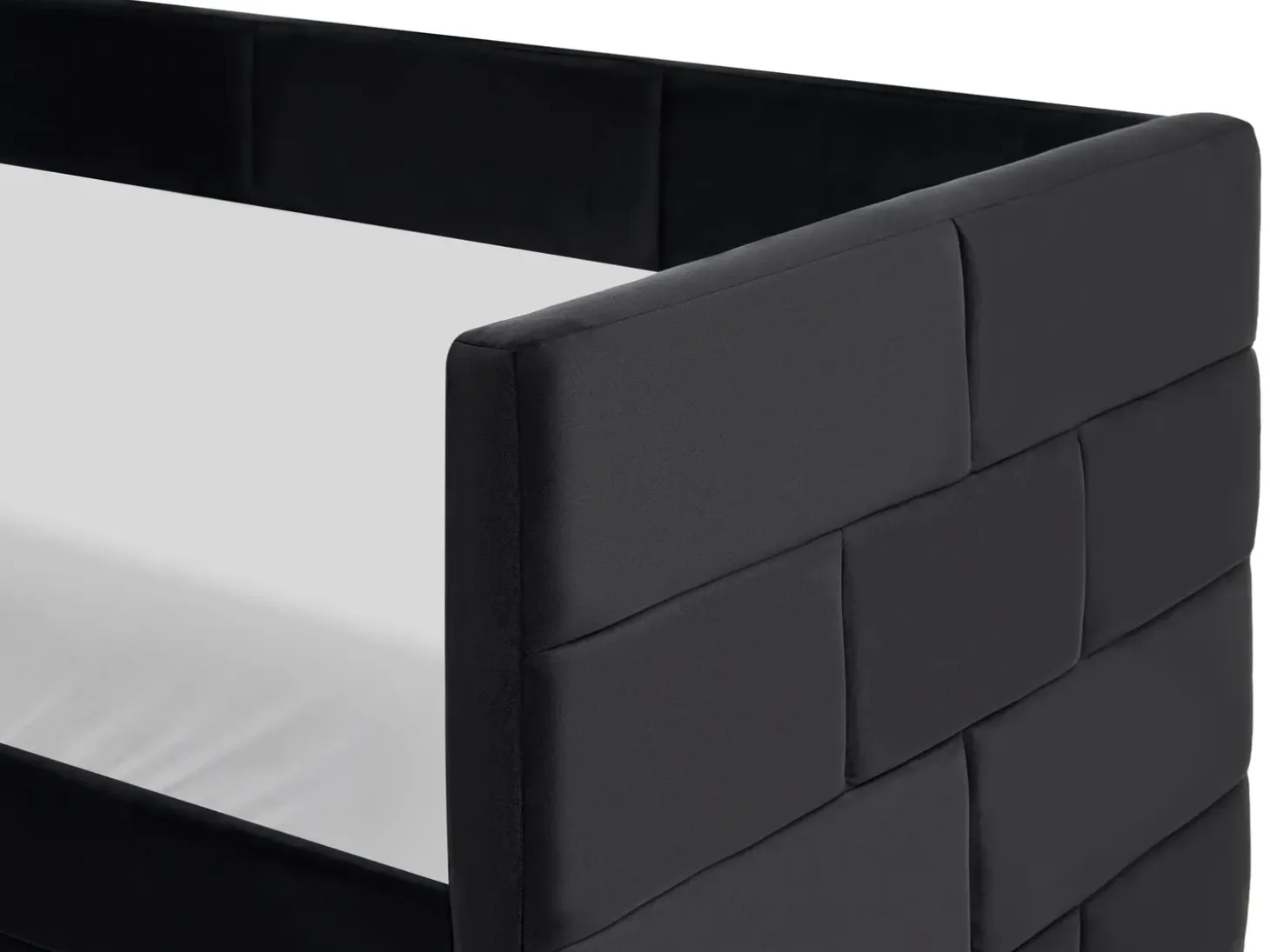 Outlet Łóżko wysuwane Welur CHAVONNE 90 x 200 cm Łóżka Wysuwane I Dzienne|Wszystkie Łóżka