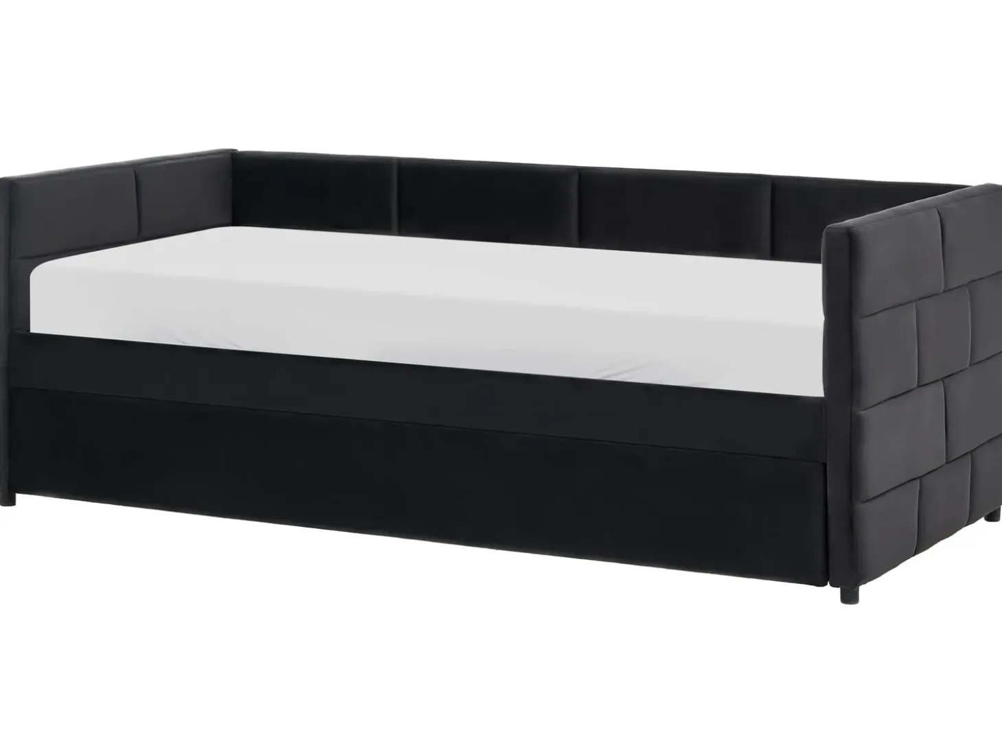 Outlet Łóżko wysuwane Welur CHAVONNE 90 x 200 cm Łóżka Wysuwane I Dzienne|Wszystkie Łóżka