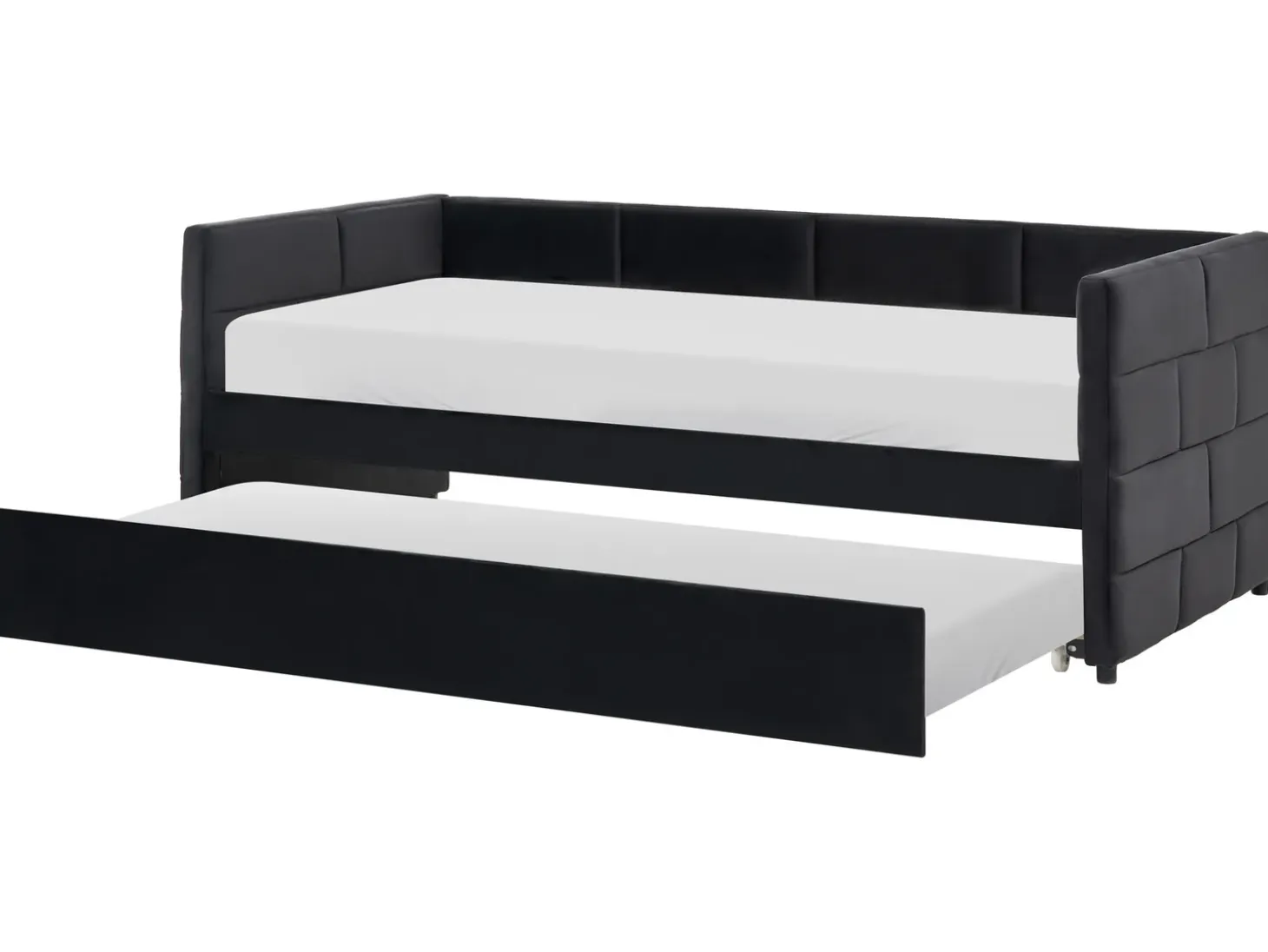 Outlet Łóżko wysuwane Welur CHAVONNE 90 x 200 cm Łóżka Wysuwane I Dzienne|Wszystkie Łóżka