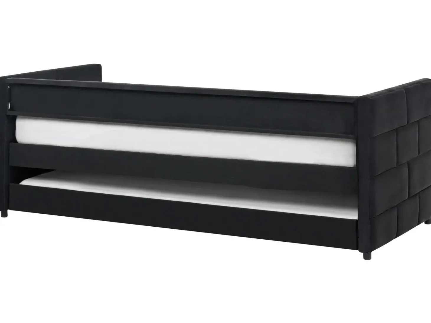 Outlet Łóżko wysuwane Welur CHAVONNE 90 x 200 cm Łóżka Wysuwane I Dzienne|Wszystkie Łóżka